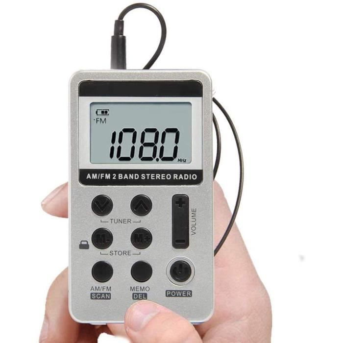 Petite radio, radio FM/AM portable, radio de poche à piles, excellente