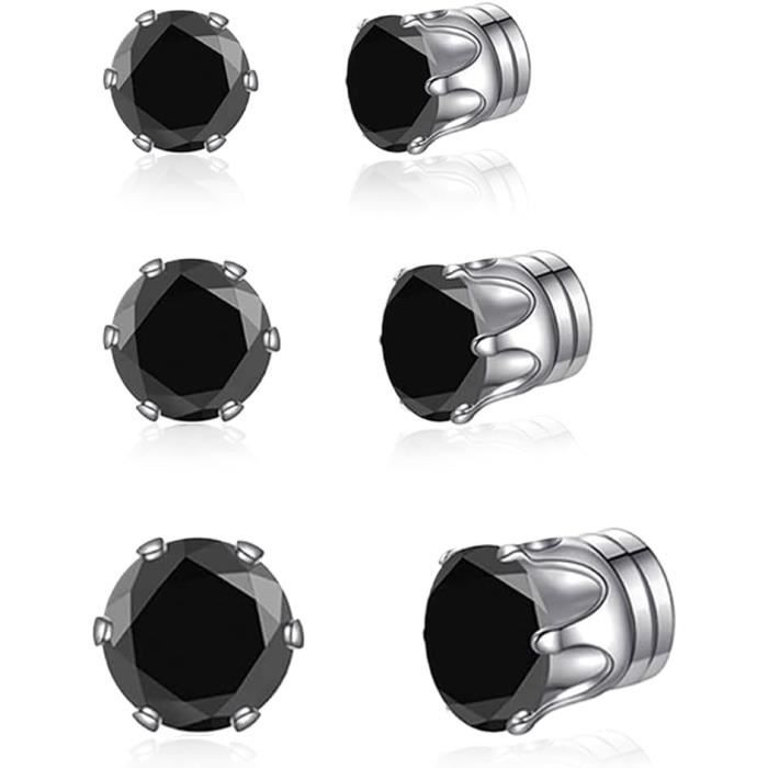 Ensemble De Boucles D'oreilles Créoles à Clips Non Percés Sur Croix