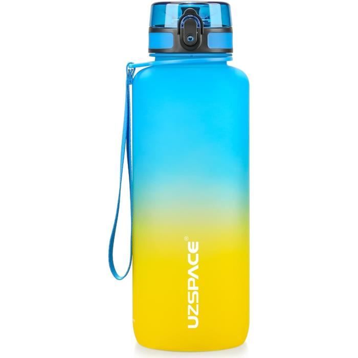 Gourde Sport 500 Ml Avec Paille - Anti-fuite, Indicateur De Temps, Sans BPA, Pour Enfant Et Adulte