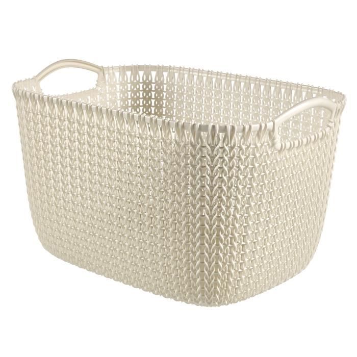 Curver Panier De Rangement Rectangulaire 19 L Aspect Tricot