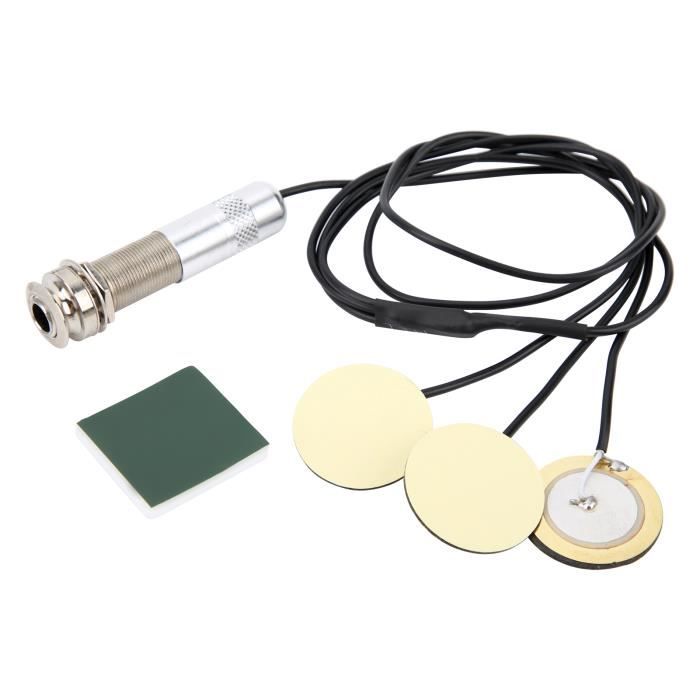 Sunicon Transducteur Piézo 3 Capteurs – Micro Guitare Ukulélé Mandoline, Auto-Adhésif, Son Clair Et Précis