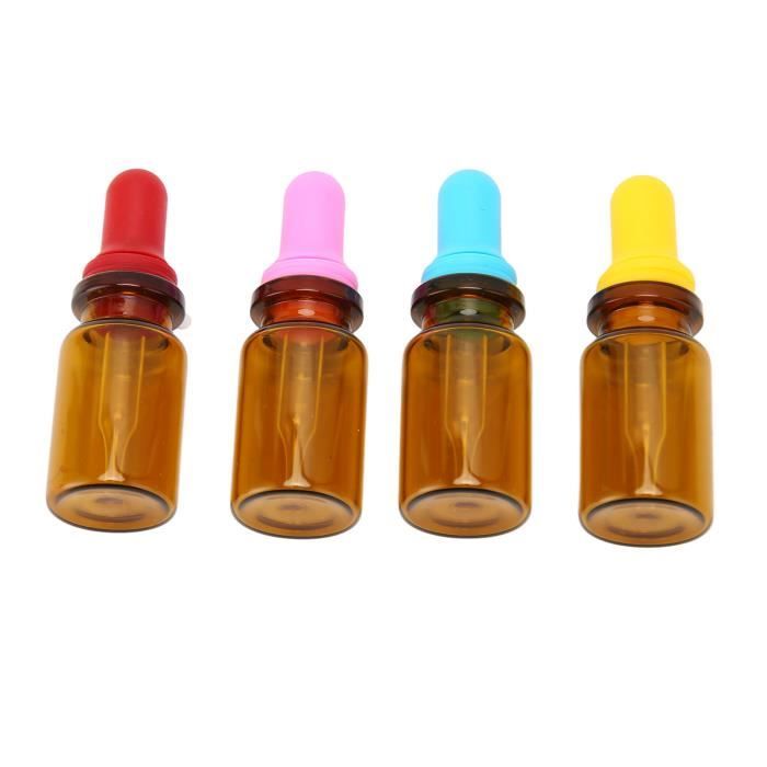 100 Flacons Compte-Gouttes Vides 10 Ml + 20 Entonnoirs & 2 Étiquettes - Bouchon Sécurité Enfant - Pour Huiles, Cosmétiques, Laboratoire