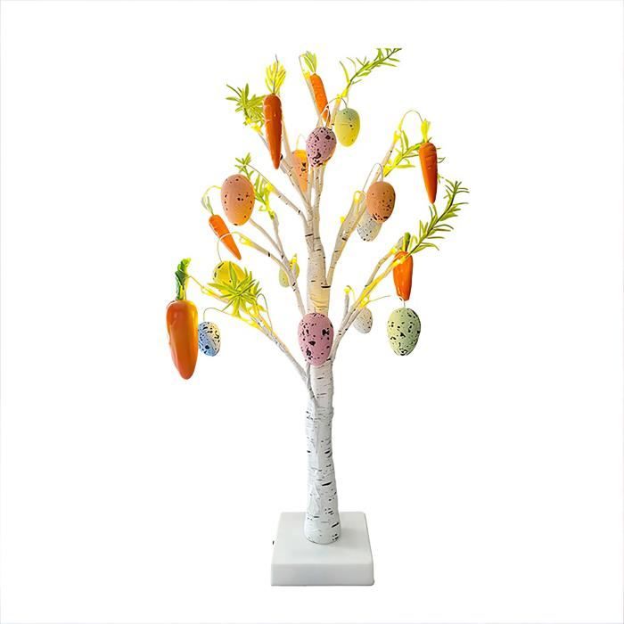 LOOPES 63Pcs Kit De Décoration D'oeuf D'arbre De Pâques, Oeuf En