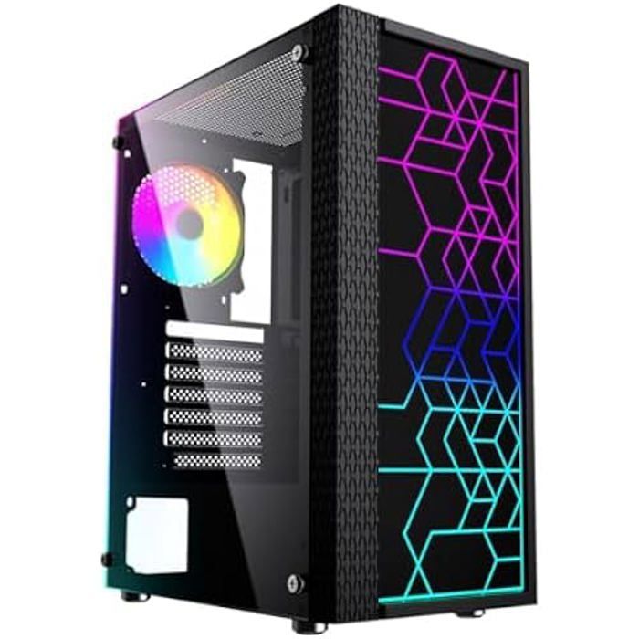 Boîtier Semi-Tour ATX - GEMBIRD - Fornax 2500 ARGB - Multicolore - 41x49x24 cm - Compatible ATX