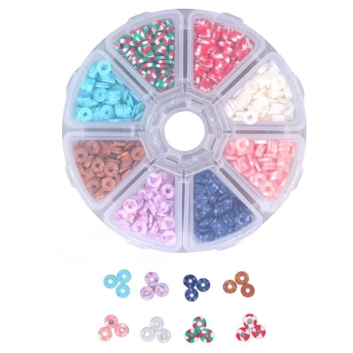 Kit Perles Plates 5 Mm - 24 Couleurs + Outils DIY Pour Bracelets, Colliers