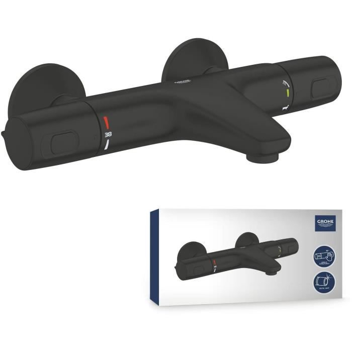 Grohe Precision Trend Mitigeur thermostatique Bain / Douche - Noir mat - 1022162432