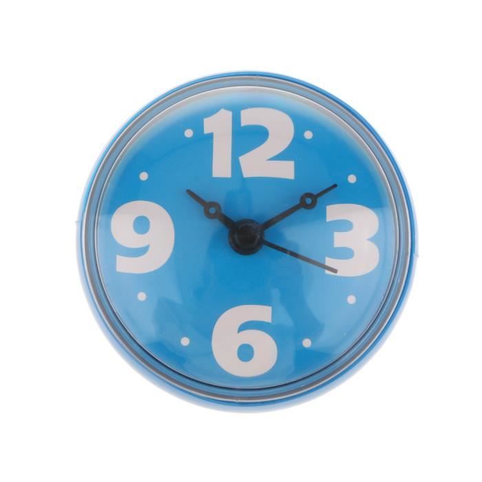 Horloge Ventouse Horloge Murale Horloge Salle De Bain Douche Silicone Horloge Etanche Bleu Achat Vente Horloge Pendule Soldes Cdiscount