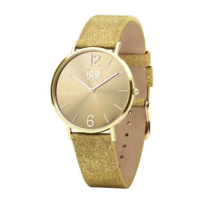 Ice Watch CITY sparkling Glitter Gold Montre dor e pour