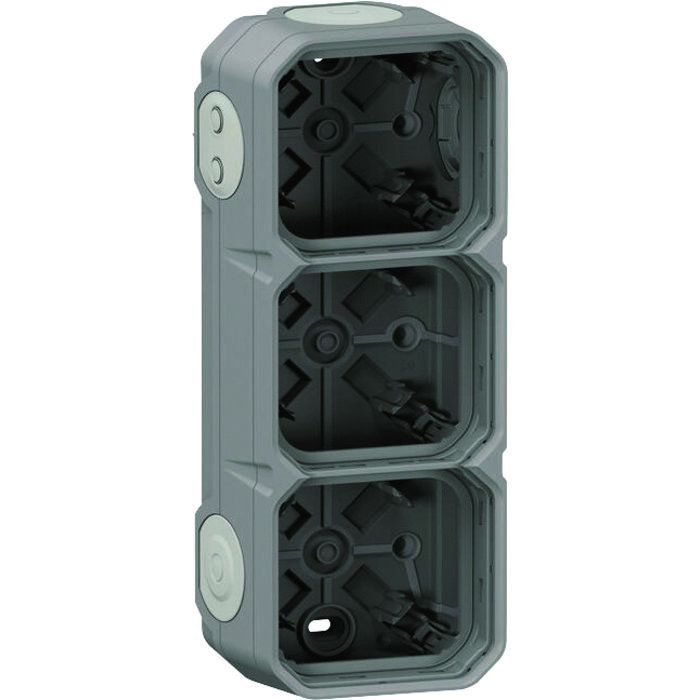 Boitier étanche saillie - Plexo - LEGRAND - 3 postes - 5 embouts