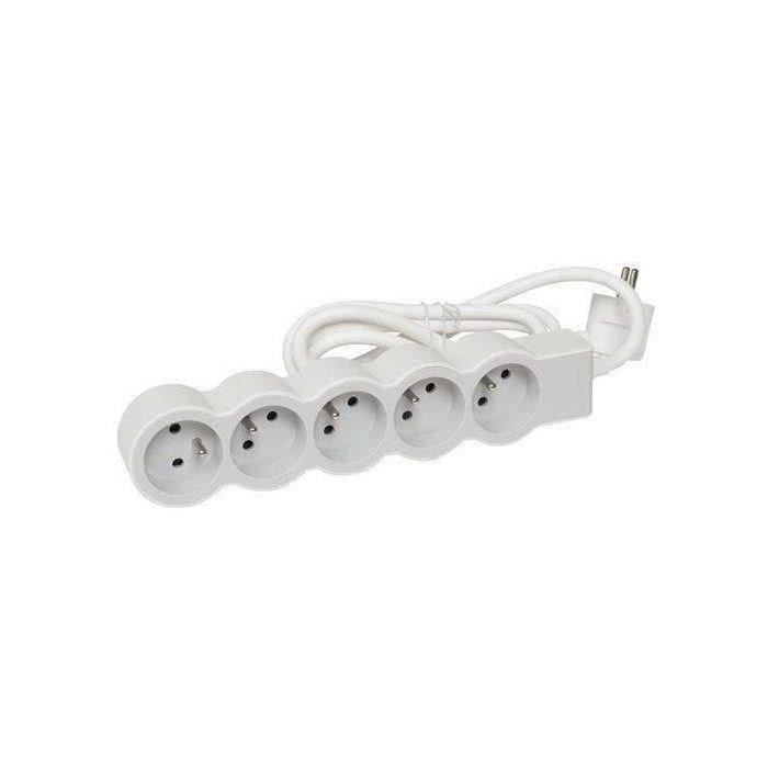 LEGRAND Multiprise FB 5x2P+T standard 3m 1mm² - Blanc et gris
