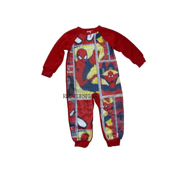 Surpyjama Spiderman 2 ans combinaison pyjama enfants chaud hiver