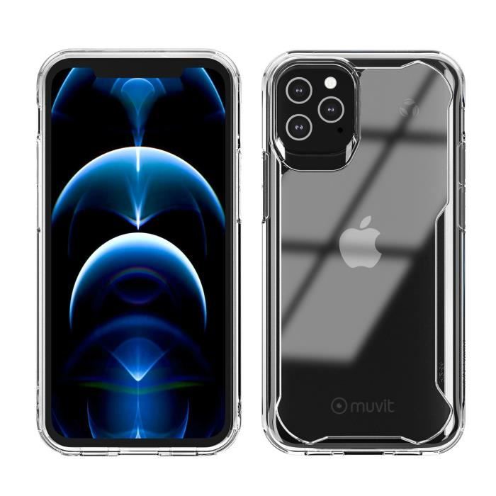 MUVITCHAN Recycletek Coque renforcée 2m transparent pour Iphone 12 pro max