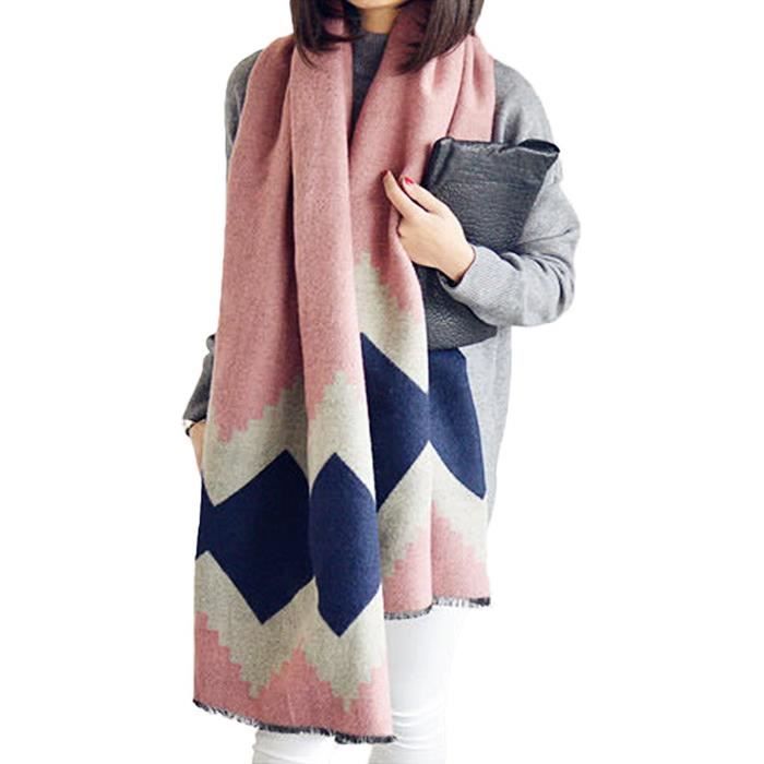 Echarpe De Noel Homme Hiseng Foulard Chaude Femme Homme, Boho Géométrie Echarpe Doux Châle Longue Et Rectangulaire Moderne Elégant Foulards Wraps Pour Automne Hiver Noël Cadeau (Blanc,175x45cm Foulard Floral