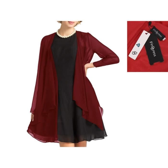 Bolero Femme Mousseline De Soie Veste Ouverte Top Dentelle Soiree
