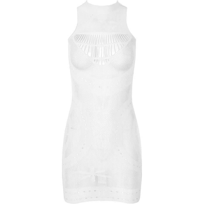 Nuisette Femme Sexy Mini Robe Transparente Lingerie Body
