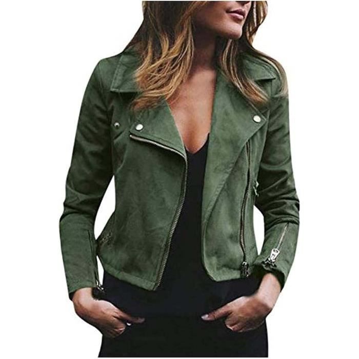 Veste en Cuir PU Bombers Moto Blouson Femme Silver Blanc Style Decontracte Simili Cuir Biker Zippe Silver Cdiscount Pret a Porter