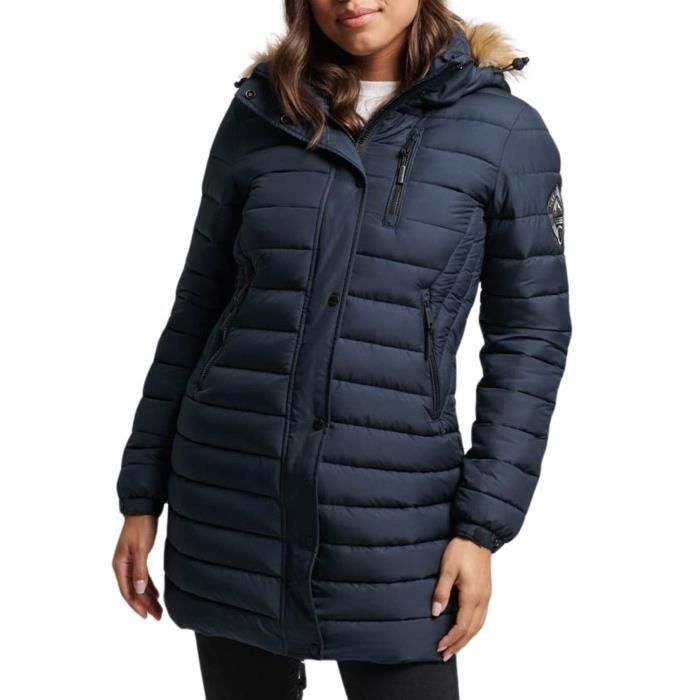 Veste Superdry Fuji Hooded Moyen Bleu Marine Femme Blue