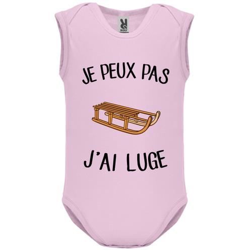 Fabulous Body Bébé Manches Courtes 'J'Peux Pas J'ai Guitare' - 100% Coton Imprimé En France - Pour Nouveaux-nés