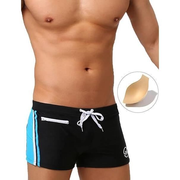 Shorts de Bain Homme Marque Modele Rembourrage Amovible Bonnet Push Up Sechage Rapide Noir Cdiscount Pret a Porter