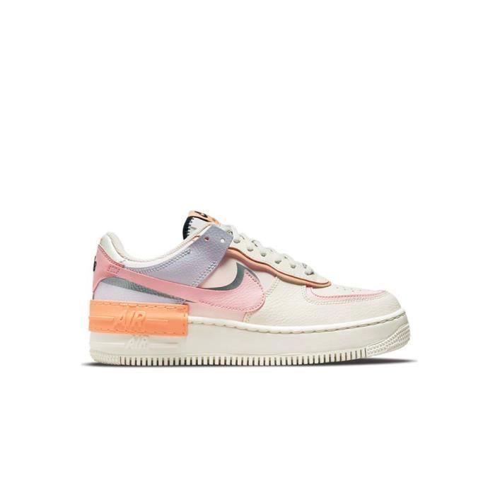 Nike Baskets pour femme - Nike - Couleur: blanco/rosa/morado - Composition: Cuir/Synthétique