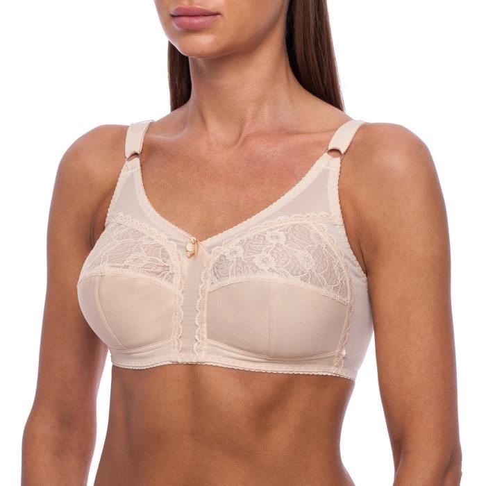 Soutien gorge grande taille, minimiseur de poitrine, Emboîtant, Sans  armature Beige FR 95D Beige - Cdiscount Prêt-à-Porter