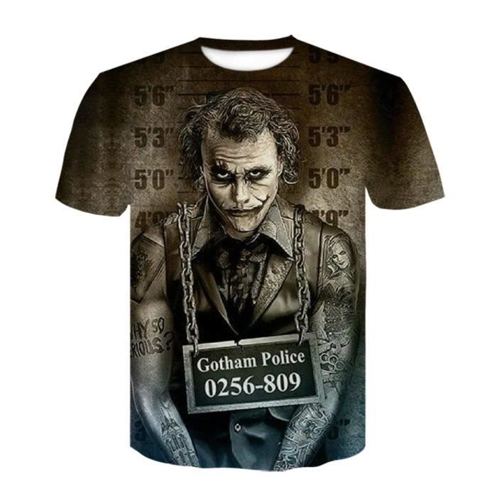 T shirts pour le travail Film Clown Joker 3D impression t shirt