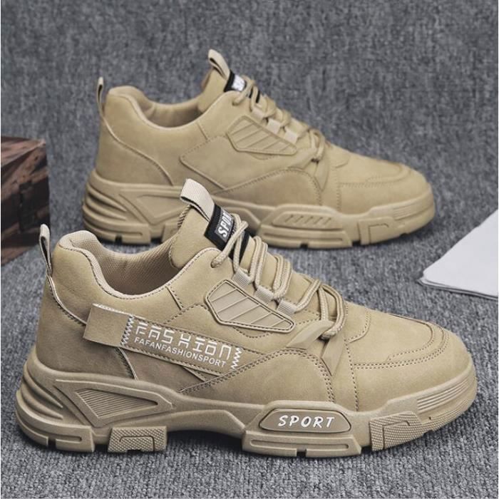 Baskets mode homme ECELEN t 2021 Respirantes Beige Beige