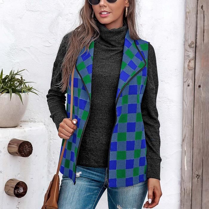 Manteau Femme Blazer Mode Manches Longues Col Rabattu Mi-Saison Veste D'Extérieur Coupe