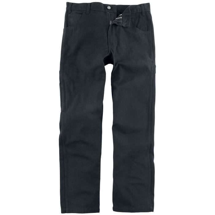Pantalon toile noir homme outlet