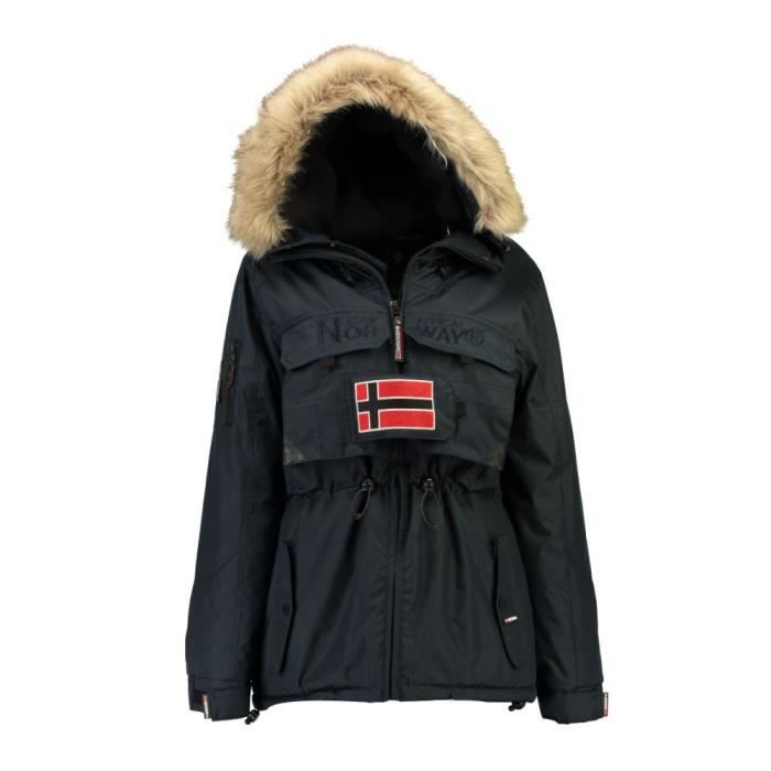 Parka femme bleu marine hot sale