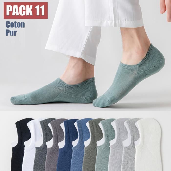 Chaussettes Homme 11 Paires Chaussettes courtes 11 couleurs