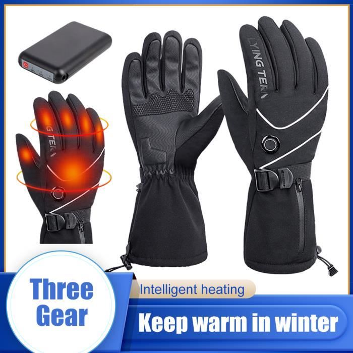 Gants Chauffants avec Batterie Rechargeable de 5V/5000mAh Gants Hiver Hommes et Femmes pour la