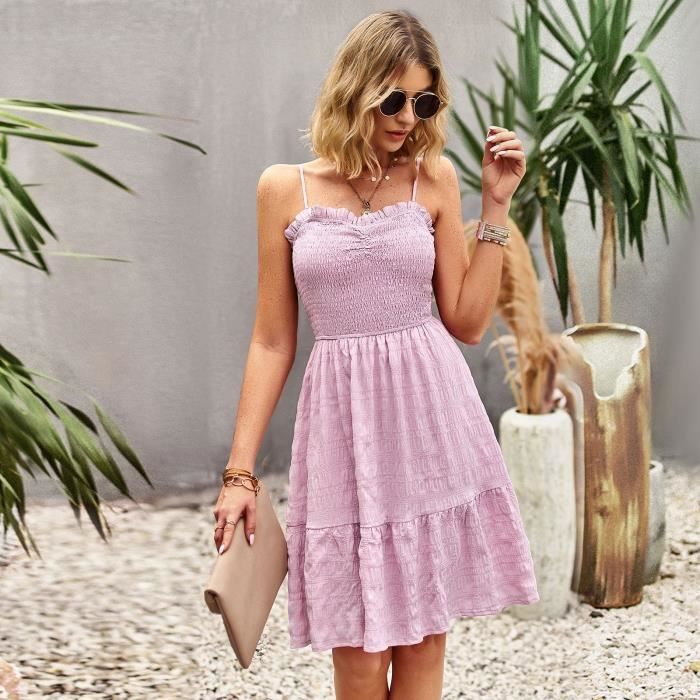 Robe Femme Ete, Robe Femme Robe Femme Longue Robe en Jeans Femme Robe Femme Ronde Robe Femme Ete Pas Cher Robe Pin Up Robe Bohème Longue Chic Robe sans Manche Robe (A21,S