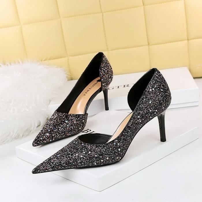 Escarpin talon shop paillette