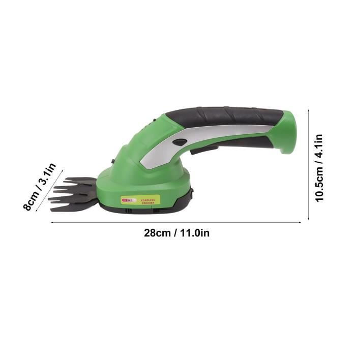 Taille-haie électrique Sans Fil 24V 2 En 1 - Cisaille à Gazon 12,7cm Et Mini Taille-haie 22,9cm - Léger