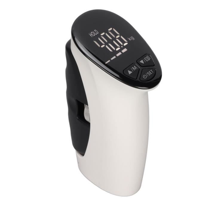 Dynamomètre à Main Électronique USB - Poignée Force Poigne LED Rechargeable - Entraînement Maison & Gym