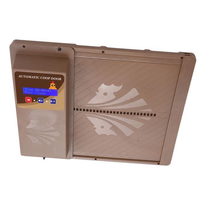 Meilleurs prix pour Ouvre-porte automatique de poulailler - OMABETA - Minuterie - LED - Plastique - Brun