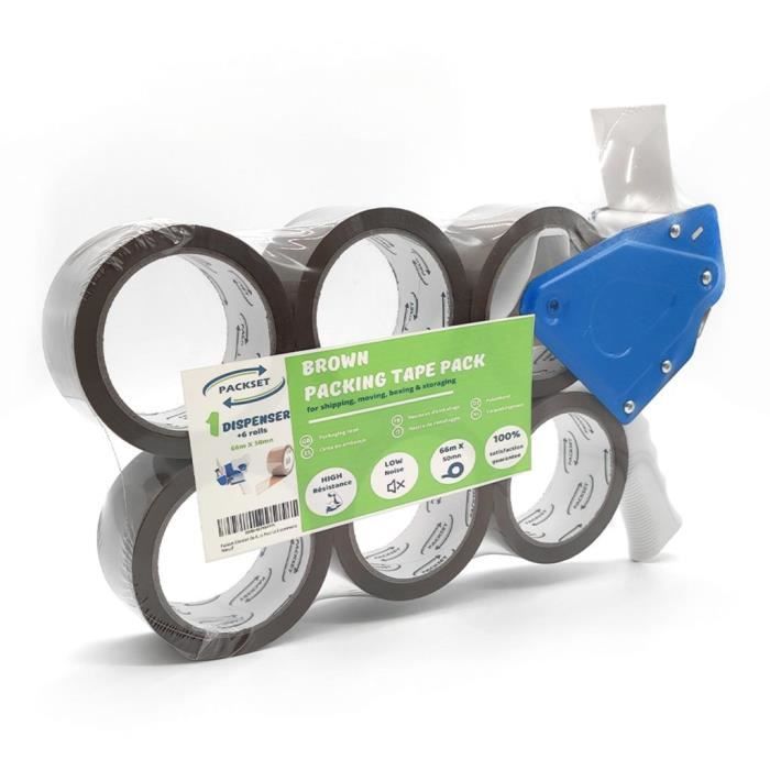 Pack Ultra Strong - Ruban Adhésif D'Emballage PVC Solide 66m X 50mm - 6 Rouleaux Transparents