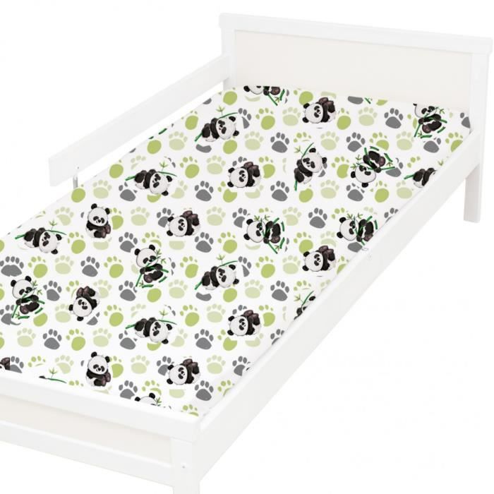 Bambou panda Drap housse 70 x 160 cm Pati'Chou 100% Coton motif animaux  pour lit enfant - Cdiscount Puériculture & Eveil bébé