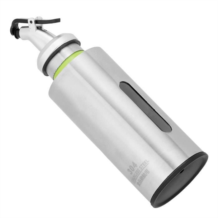 Bouteille D'Huile Distributeur 500ml Acier Inoxydable Anti-Fuite - Pot Sauce Vinaigre Cuisine