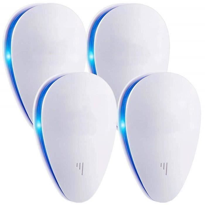 BUYFUN- 4 PcsRépulsif Ultrason Anti-Rongeurs InsectesIntérieur Répulsif Électronique Insectes