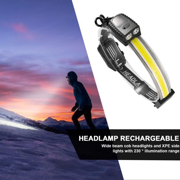 Lampe Frontale LED Rechargeable USB - Clip Pour Chapeau - Lampe De Pêche