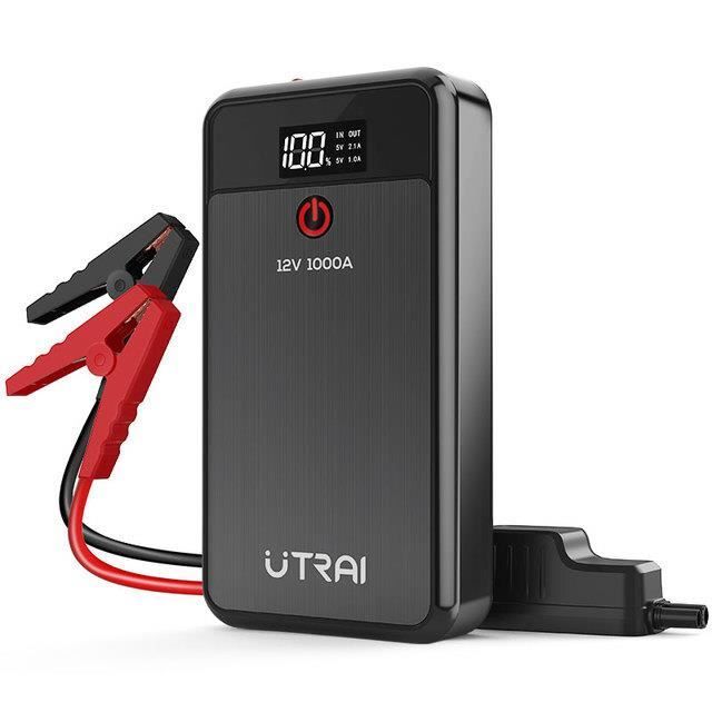  UTRAI JS1-Pro Booster Batterie 27000mAh 12V 3600A,Démarrage de  Voiture (Jusqu'à 8.5 L Essence All Gazole) Alimentation Eléctrique  d'urgence pour Voiture avec LED avec Chargeur sans Fil 10W