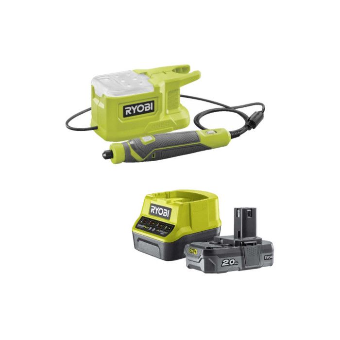Pack RYOBI Mini outil multifonction 18V One+ 1 batterie 2 0Ah 1 chargeur rapide