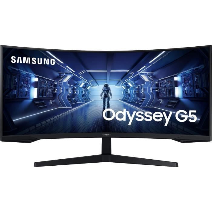 Samsung Odyssey G5 - G55T 34'' 165Hz, C34G55TW, UWQHD 3440x1440, 165Hz, VA 1ms MPRT, 1000R, 250cd/m2, 2500:1, Inclinable, Cable(s)