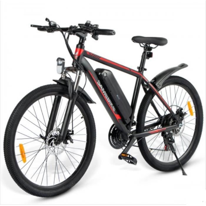 Vélo Électrique VTT 26” 350W SHIMANO 7 vitesses SAMEBIKE SY26-FT Noir