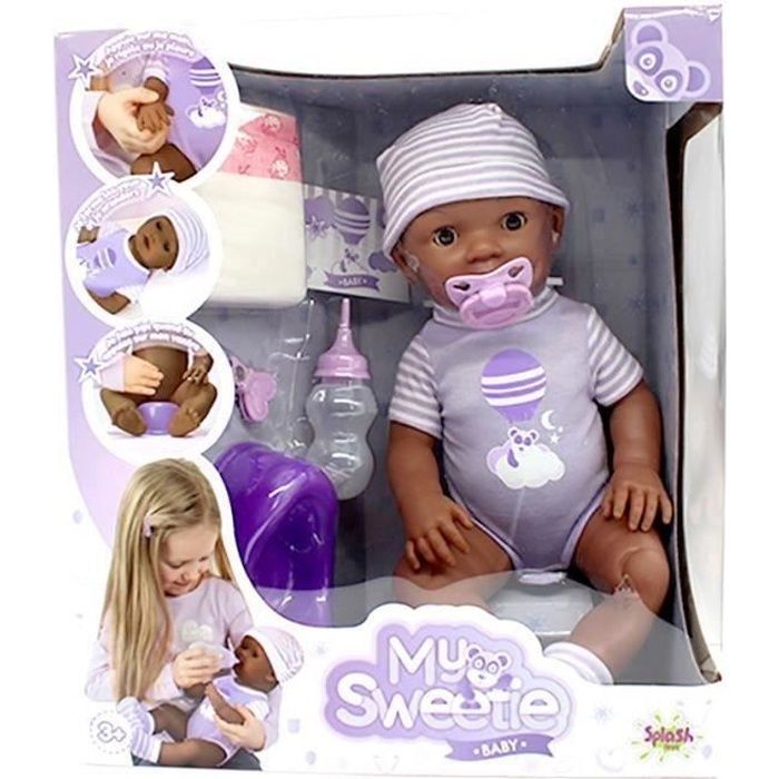 Splash Toys Poupee Poupon Avec Ses Accessoires My Sweetie Baby Violet Cdiscount Jeux Jouets