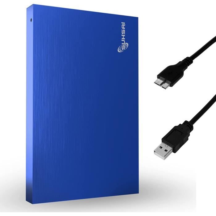 Disque Dur Externe SUHSAI 1To USB-C - Portable 2.5" - Compatible Mac PC Android - Transfert Rapide 10Gbit/s