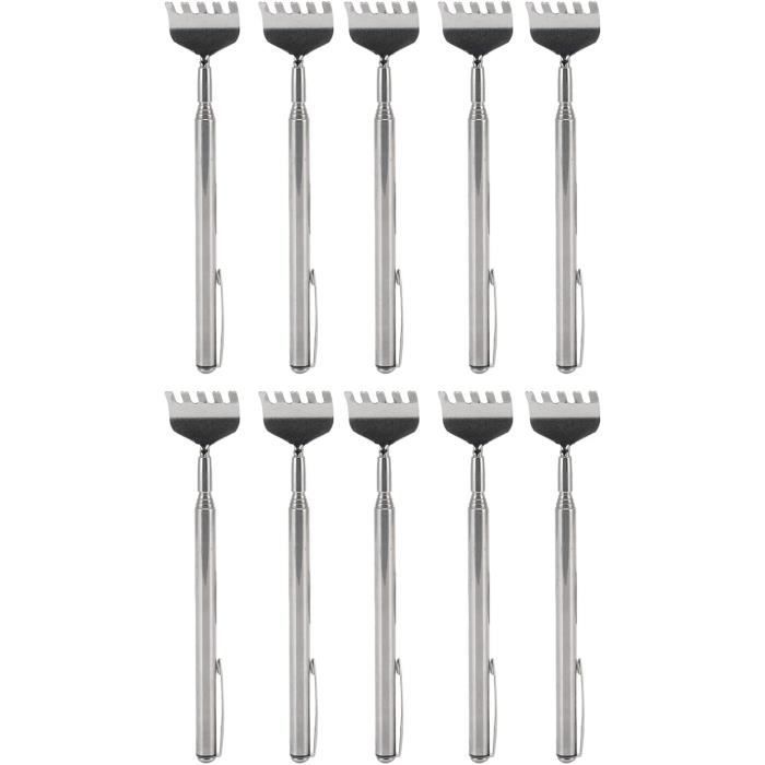 Lot De 2 Gratte-dos Télescopiques En Métal - Extensibles - Pour Démangeaisons Du Dos - Générique Neuf