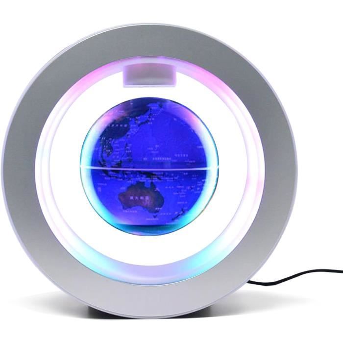 Globe Terrestre Lumineux Lévitation Magnétique 4 Pouces LED - Carte Du Monde
